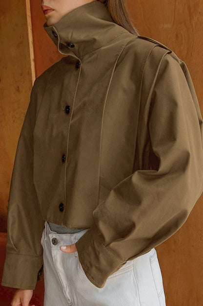 Angelou Pleated Collar Jacket