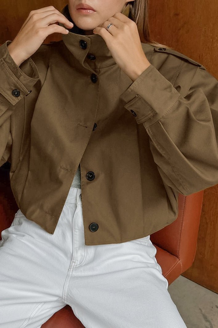 Angelou Pleated Collar Jacket