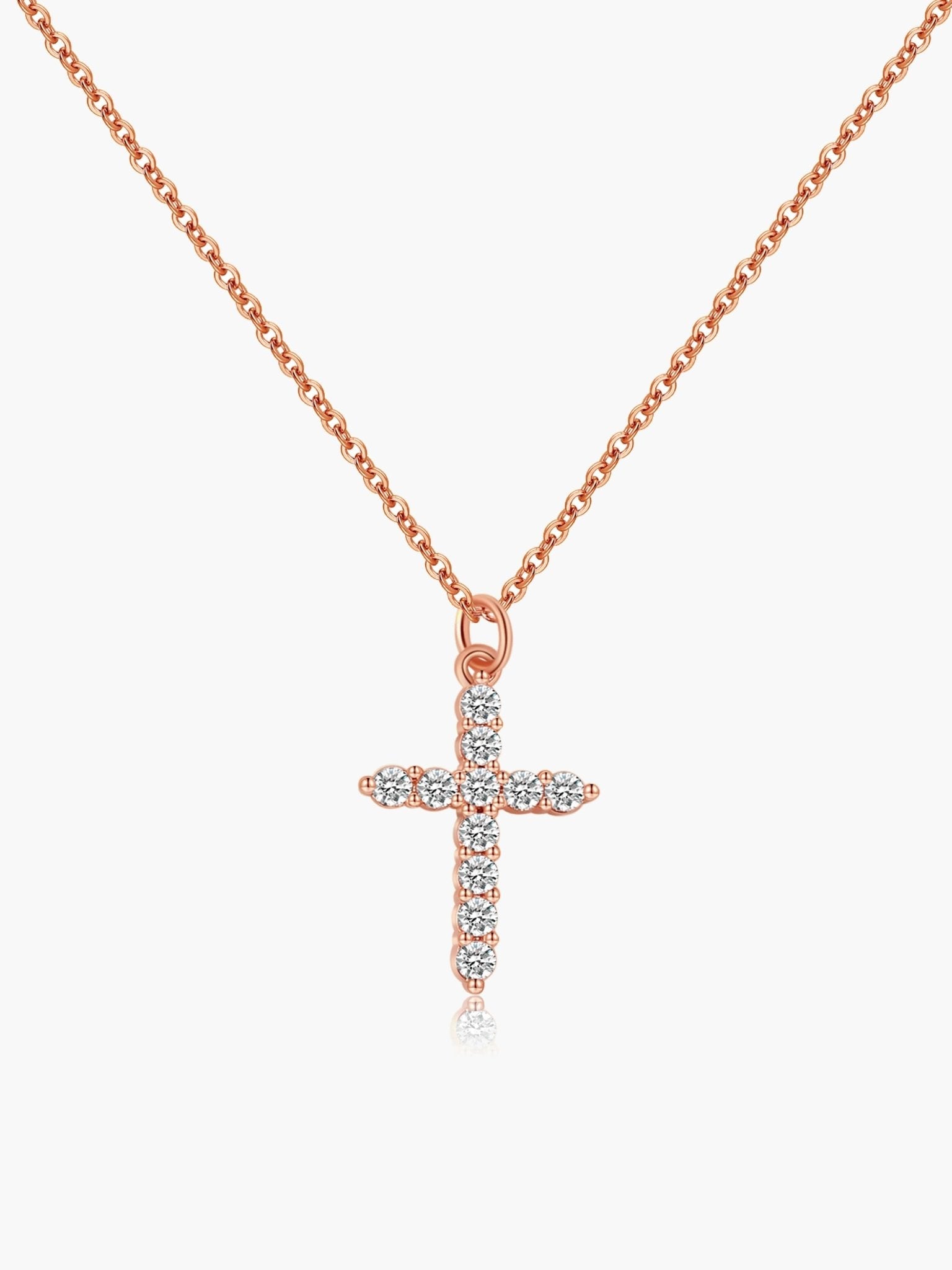 Ariadne Zirconia Cross Pendant Necklace