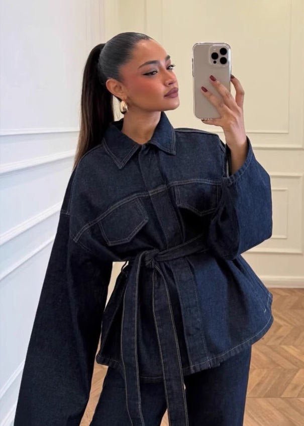 Suzette Belted Denim Set