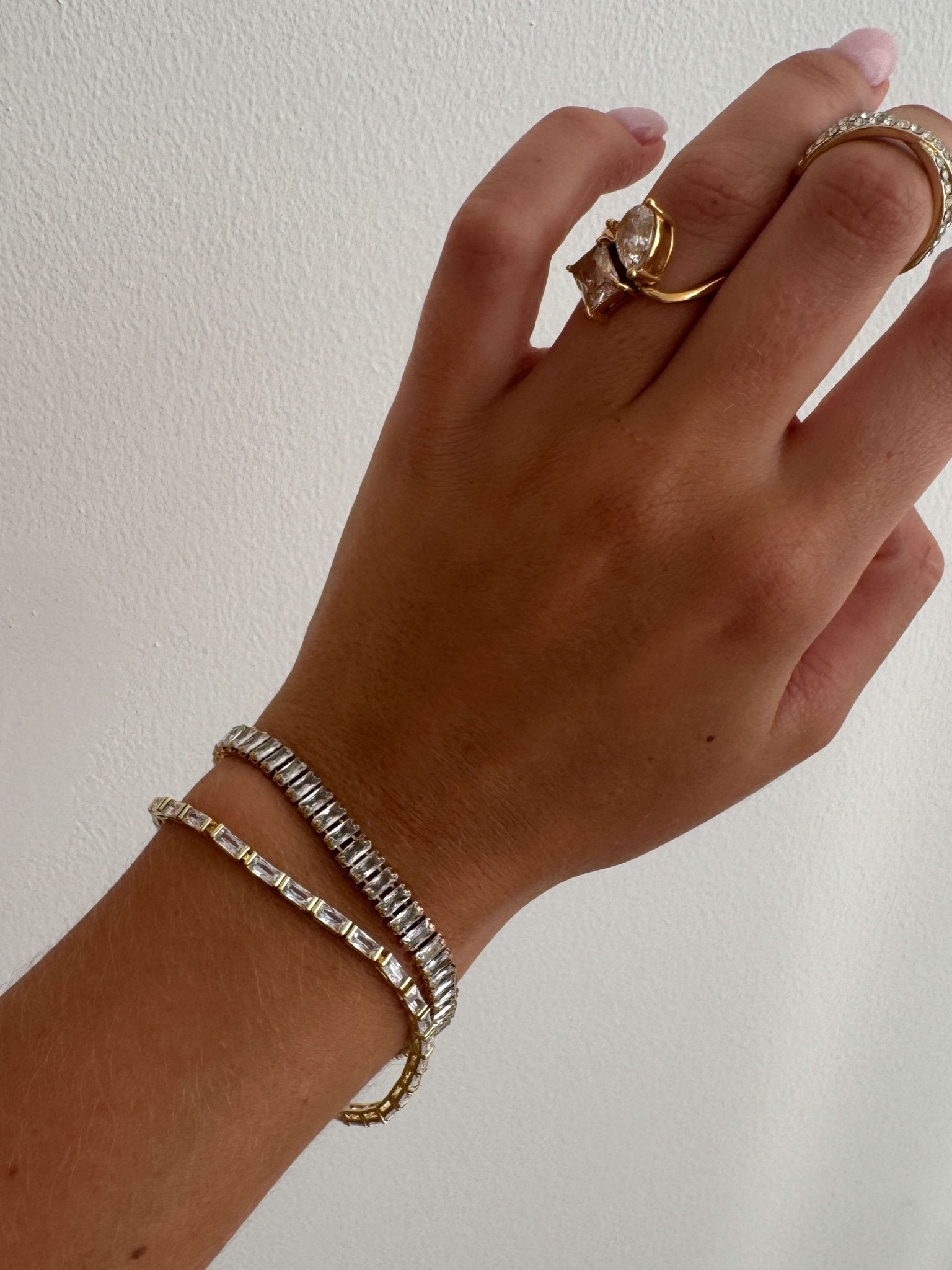 Louisa Baguette Zirconia Tennis Bracelet