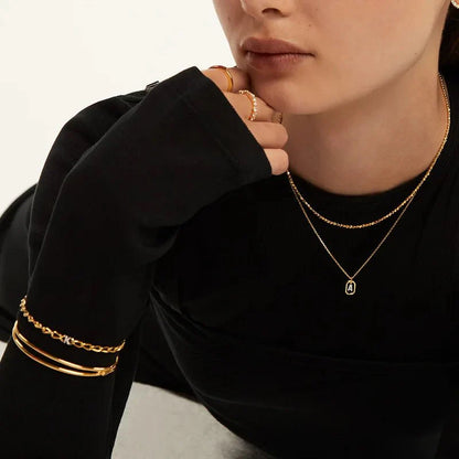 Bianca Letter Zirconia Necklace