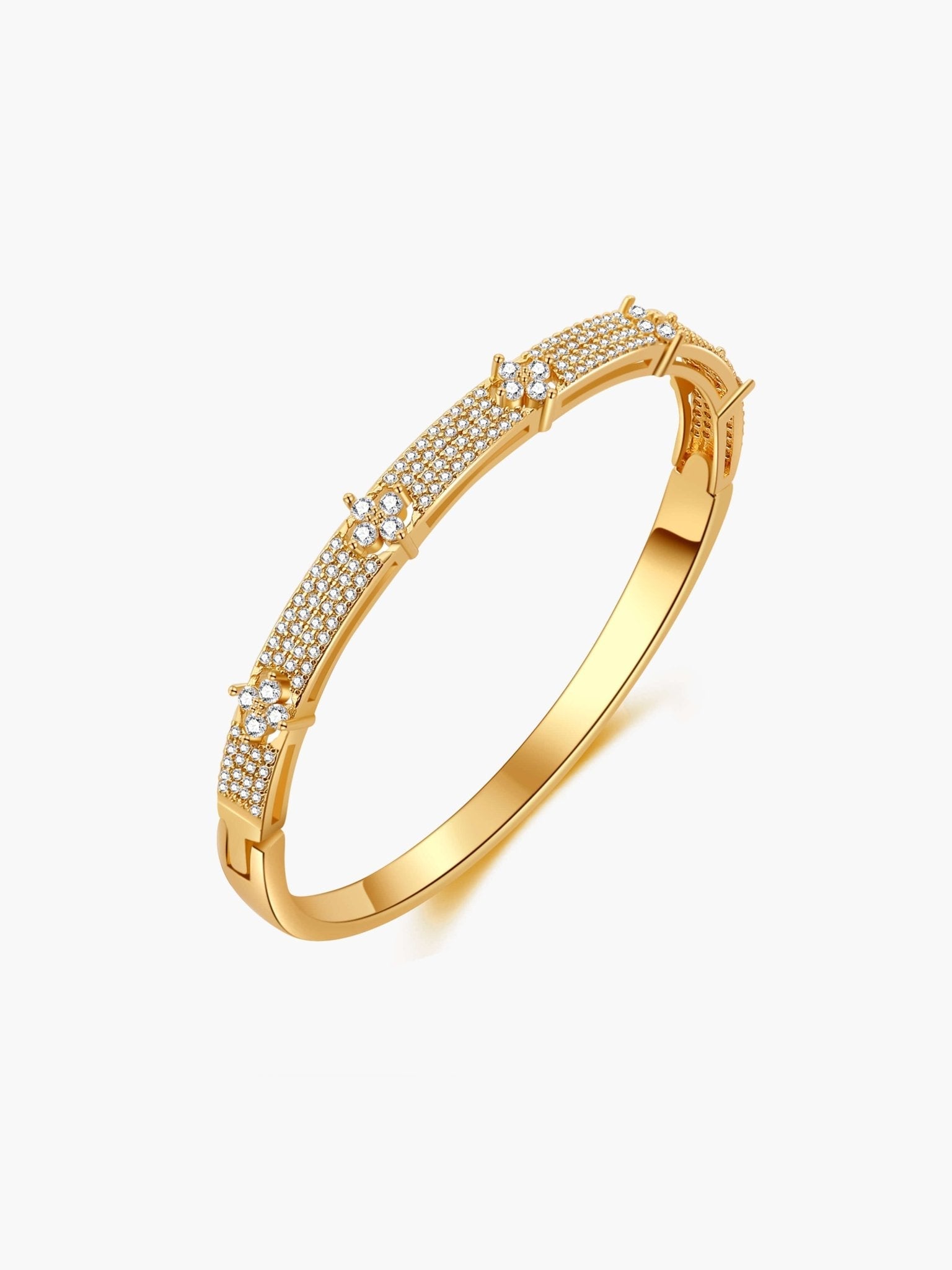 Camille Flower Pavé Cuff