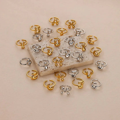 Cindella Adjustable Bubble Initial Ring