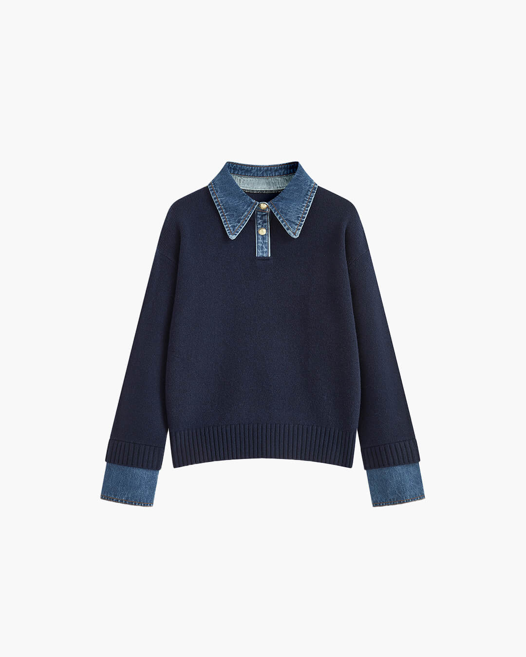 Claire Denim Collar Sweater