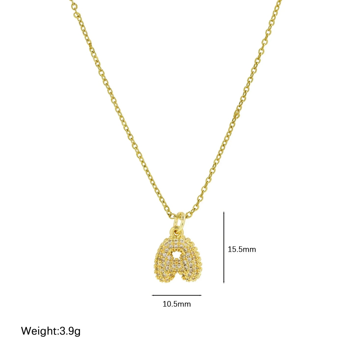 Claire Small Bubble Initial Necklace