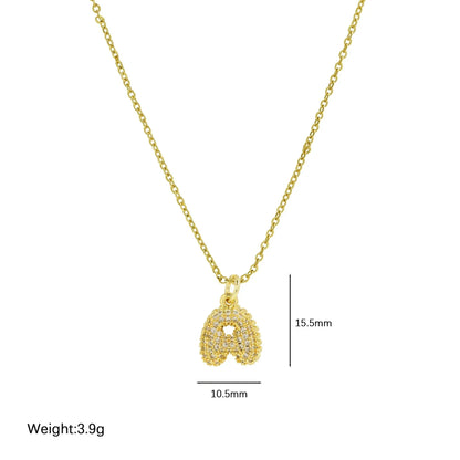 Claire Small Bubble Initial Necklace