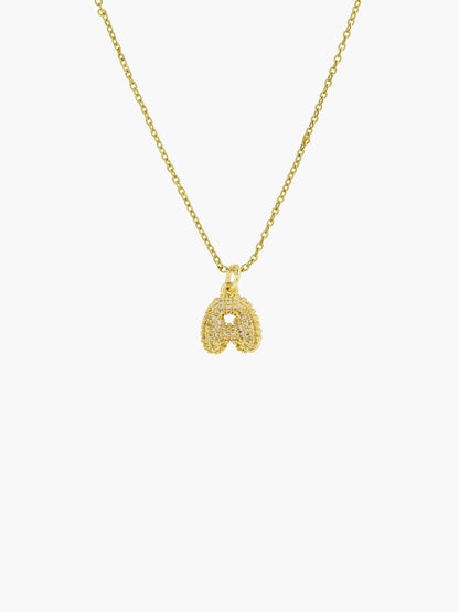 Claire Small Bubble Initial Necklace