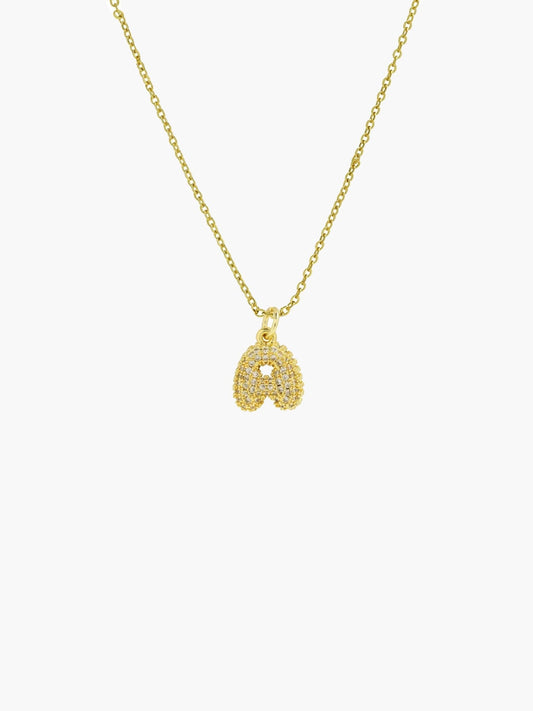 Claire Small Bubble Initial Necklace