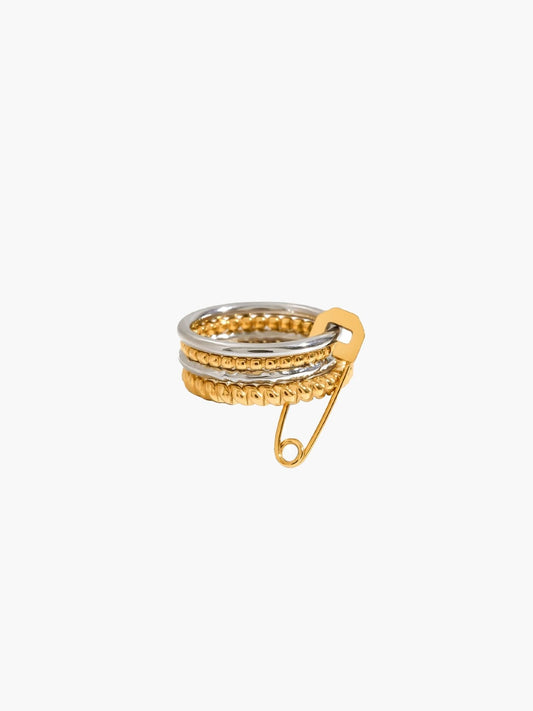 Claudine stacked Pin Rings