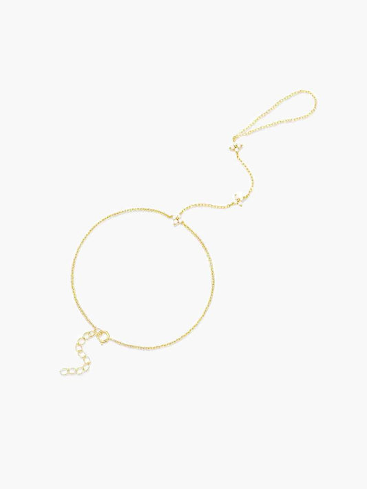 Cora Flower Rhinestone Handchain