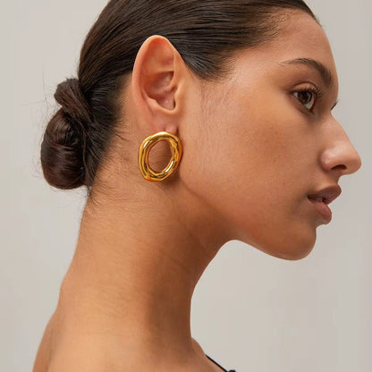 Delilah Round Circle Earrings