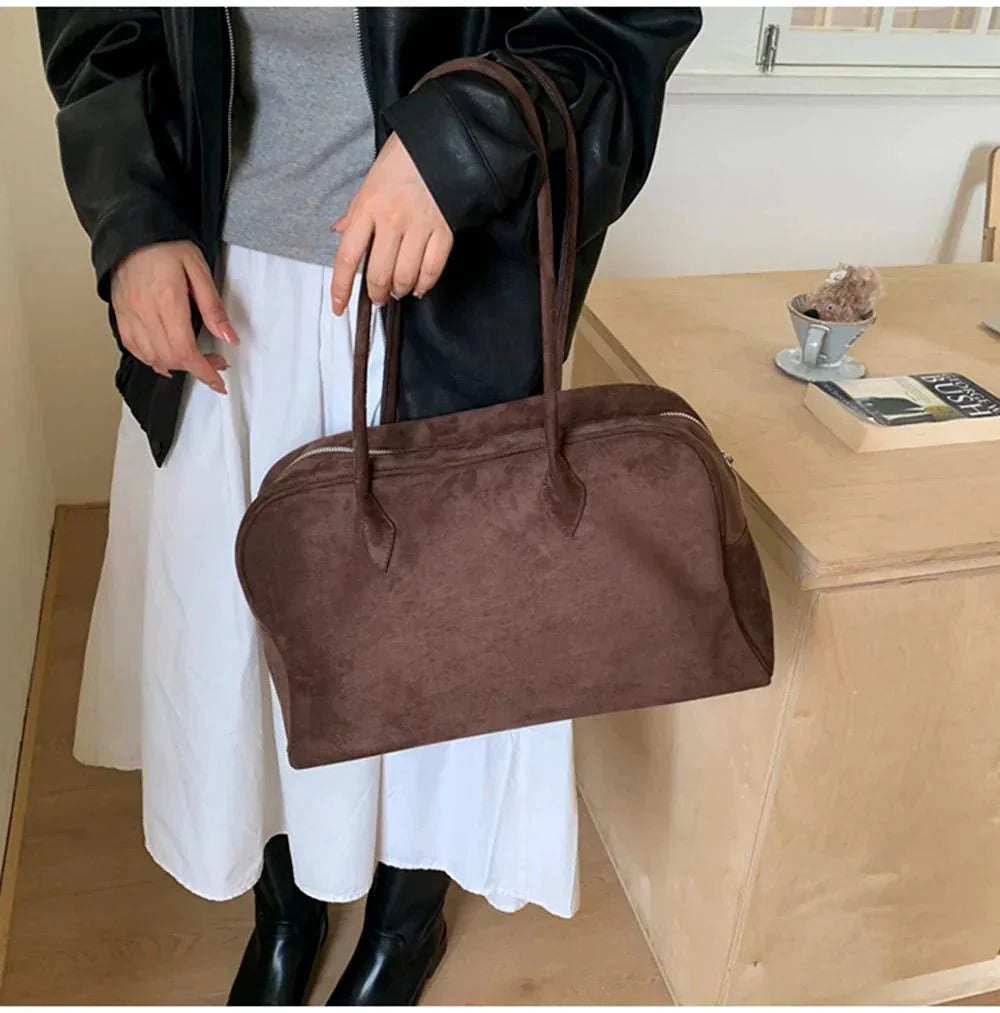 Dominica Suede Shoulder Bag