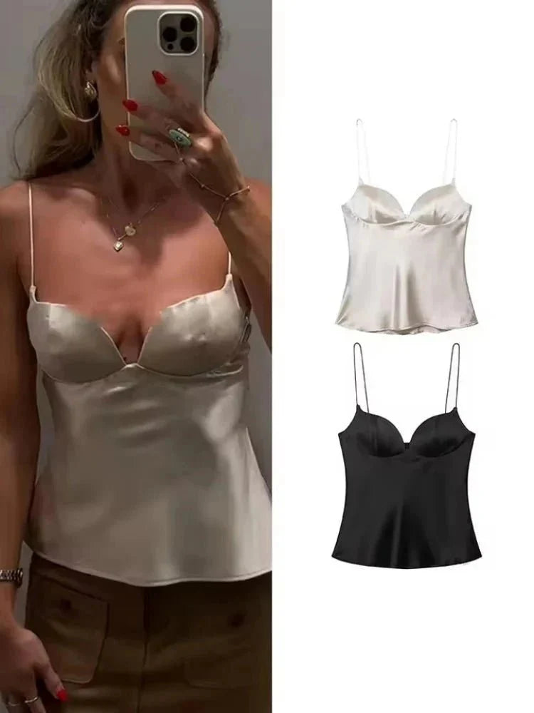 Elizabeth Satin Sling Top