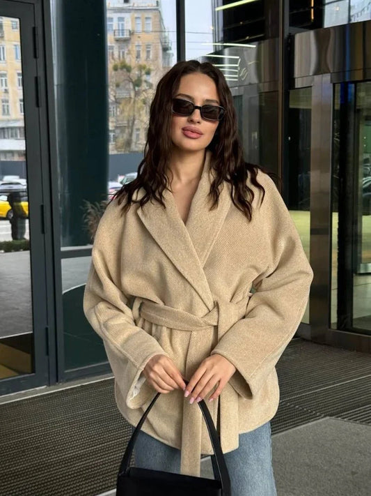 Esmeralda V Neck Jacket with Belt