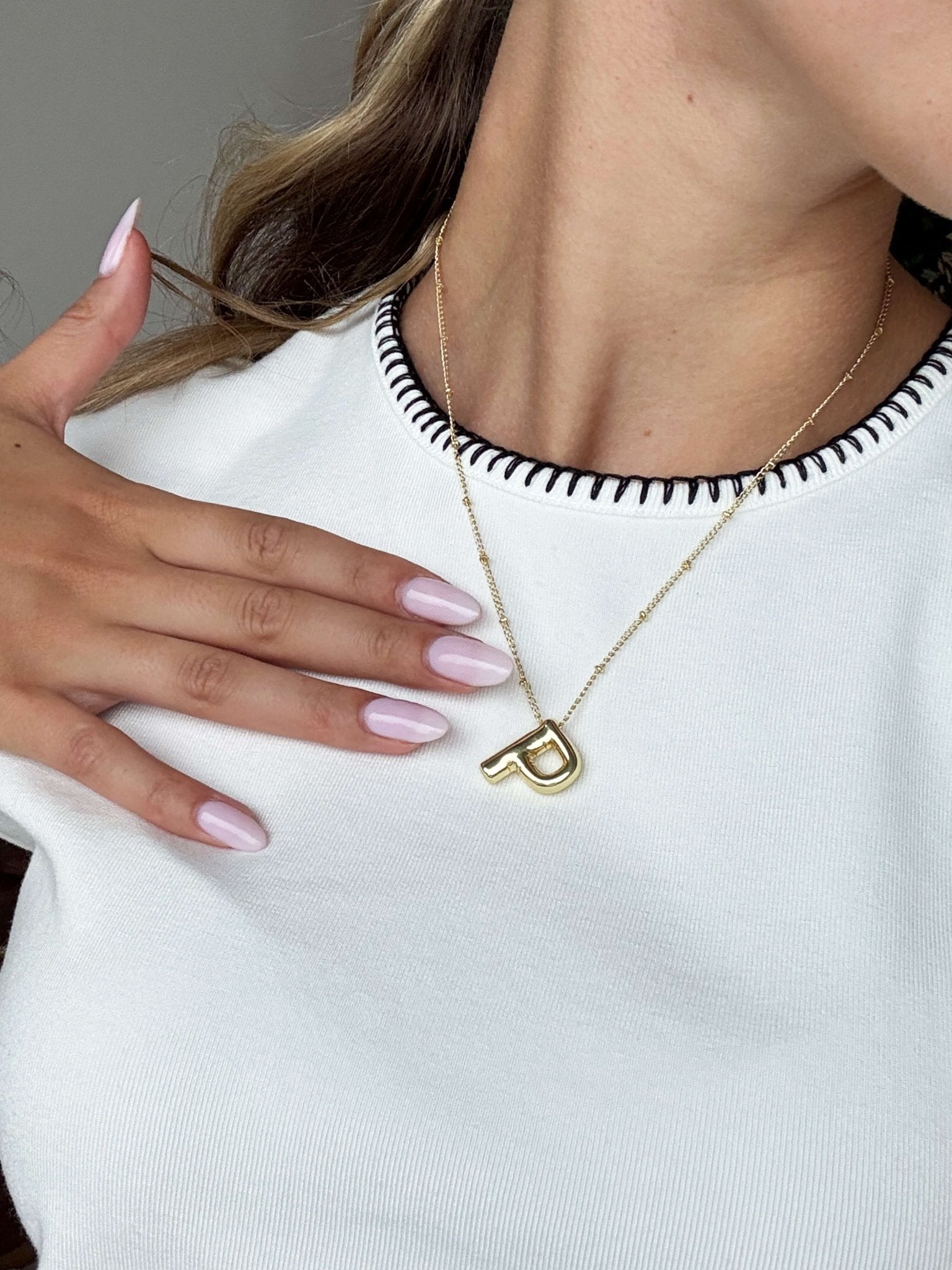 Eveline Initial Pendant Necklace