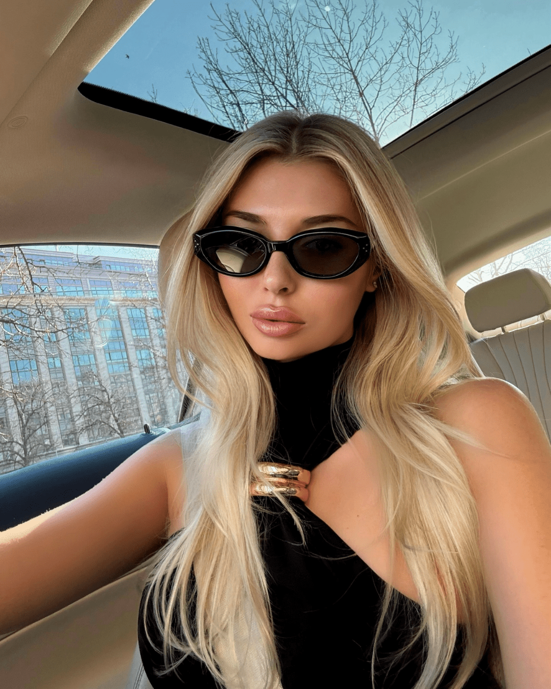 Gertrude Gold Accent Halter Top