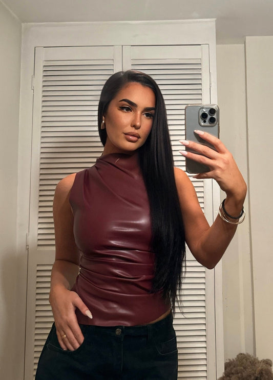 Vivienne Faux Leather Tank Top