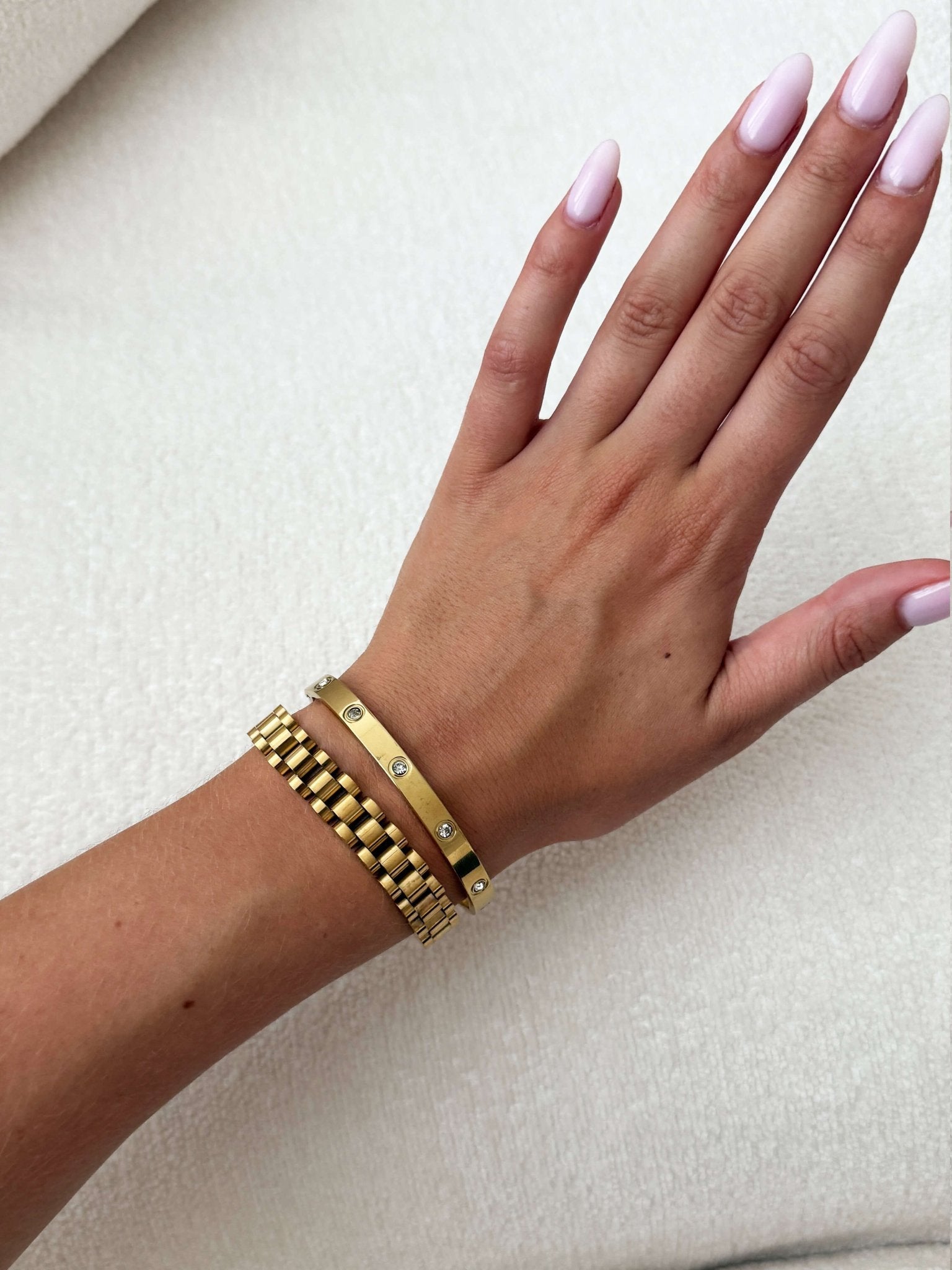 Sleek Zirconia Accent Bangle Bracelet