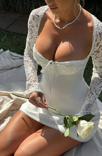 Jane Mini Dress with Lace Details