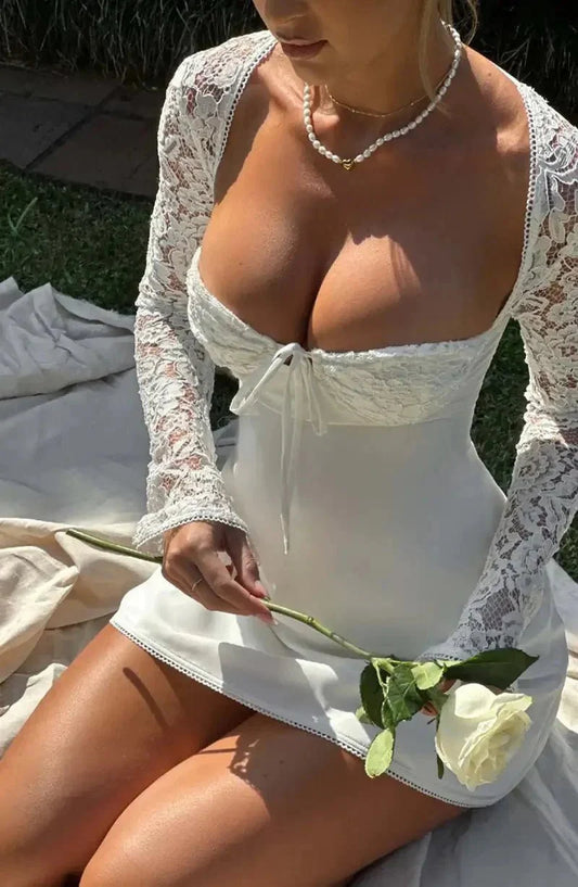 Jane Mini Dress with Lace Details