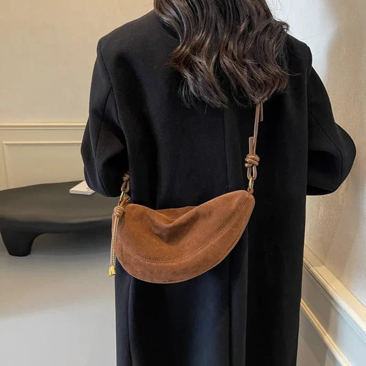Josette Suede Shoulder Bag