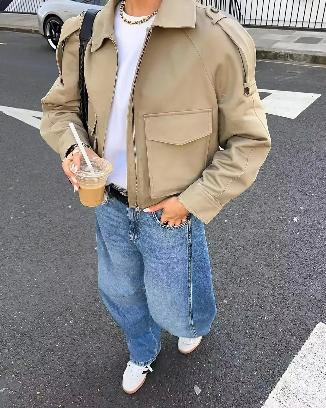 Juliana Cropped Trench Jacket