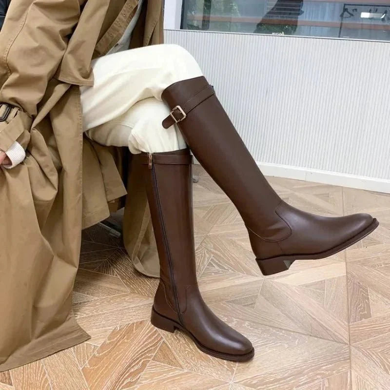 Kara Knee High Leather Boots