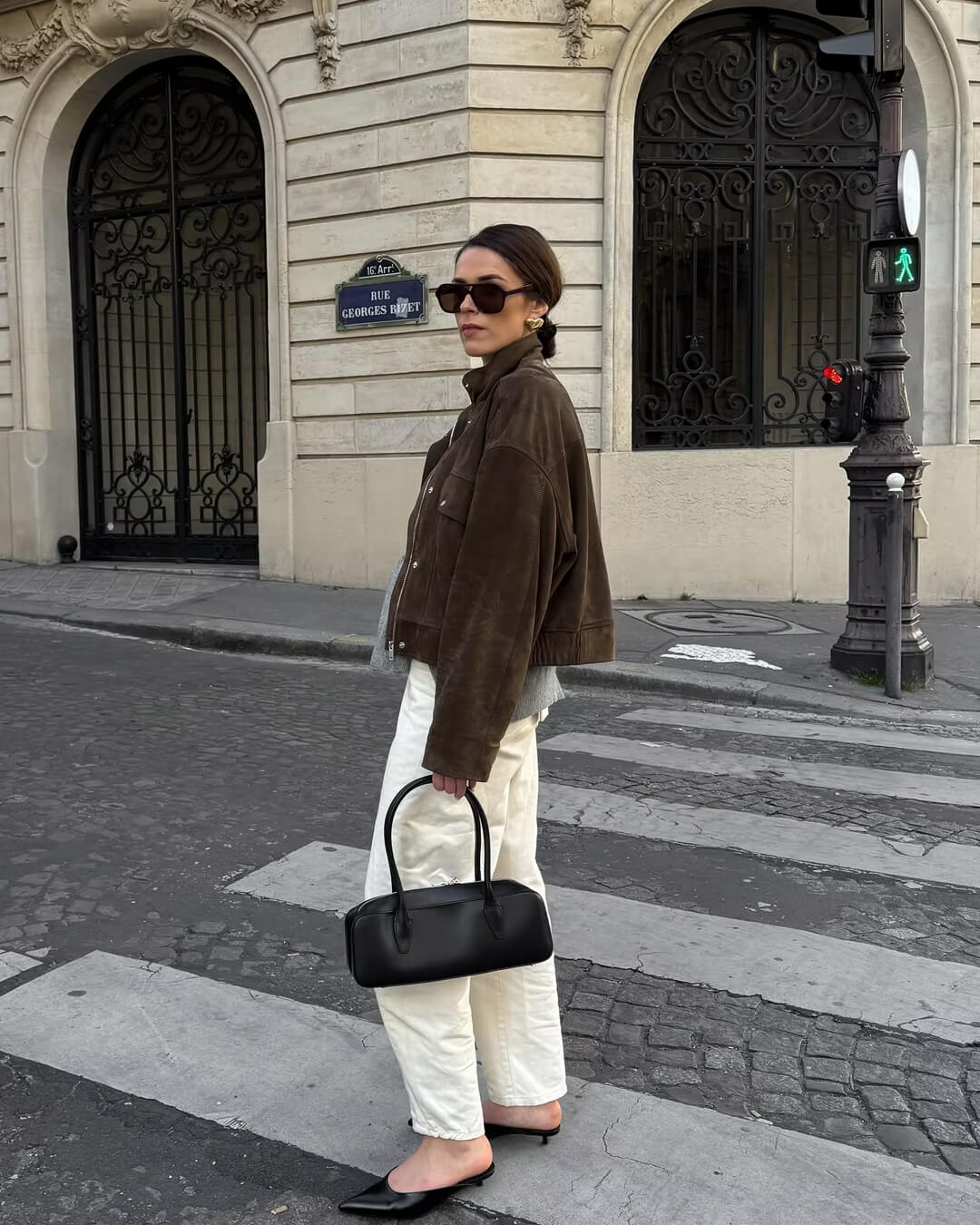 Laura Suede Bomber Jacket