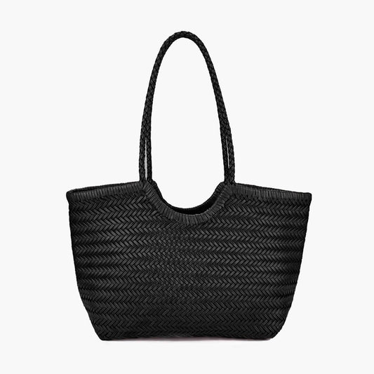 Leona Woven Faux Leather Bag