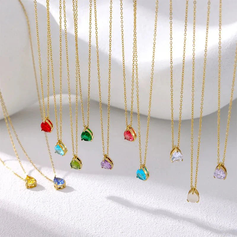 Lilith Teardrop Birthstone Necklace
