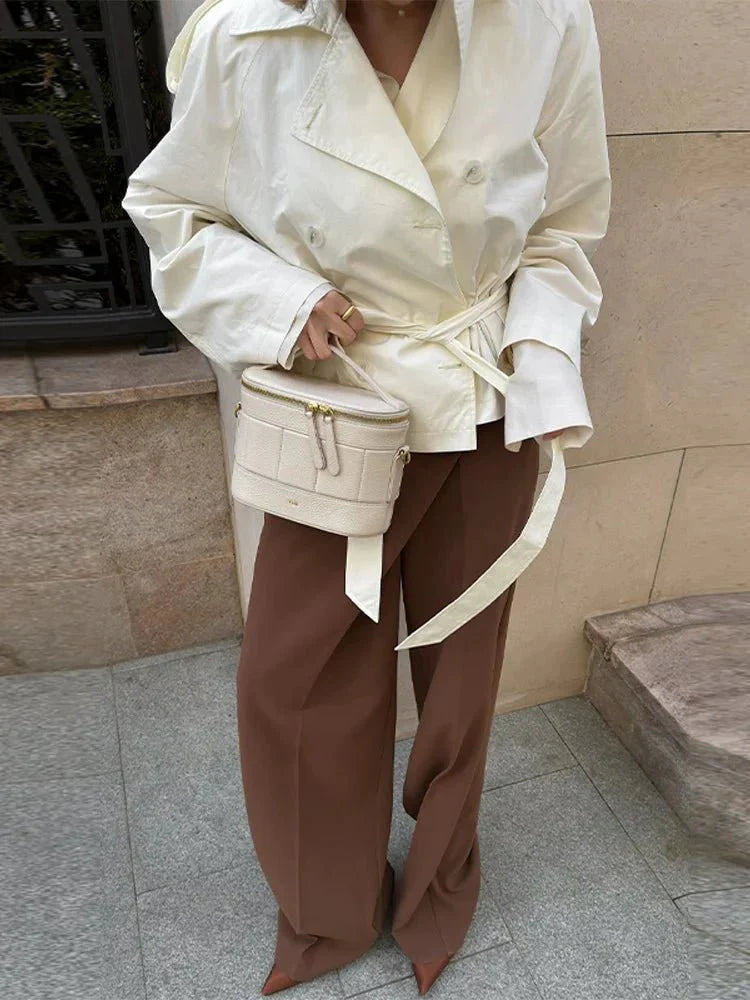 Linda Stand Collar Trench Coat