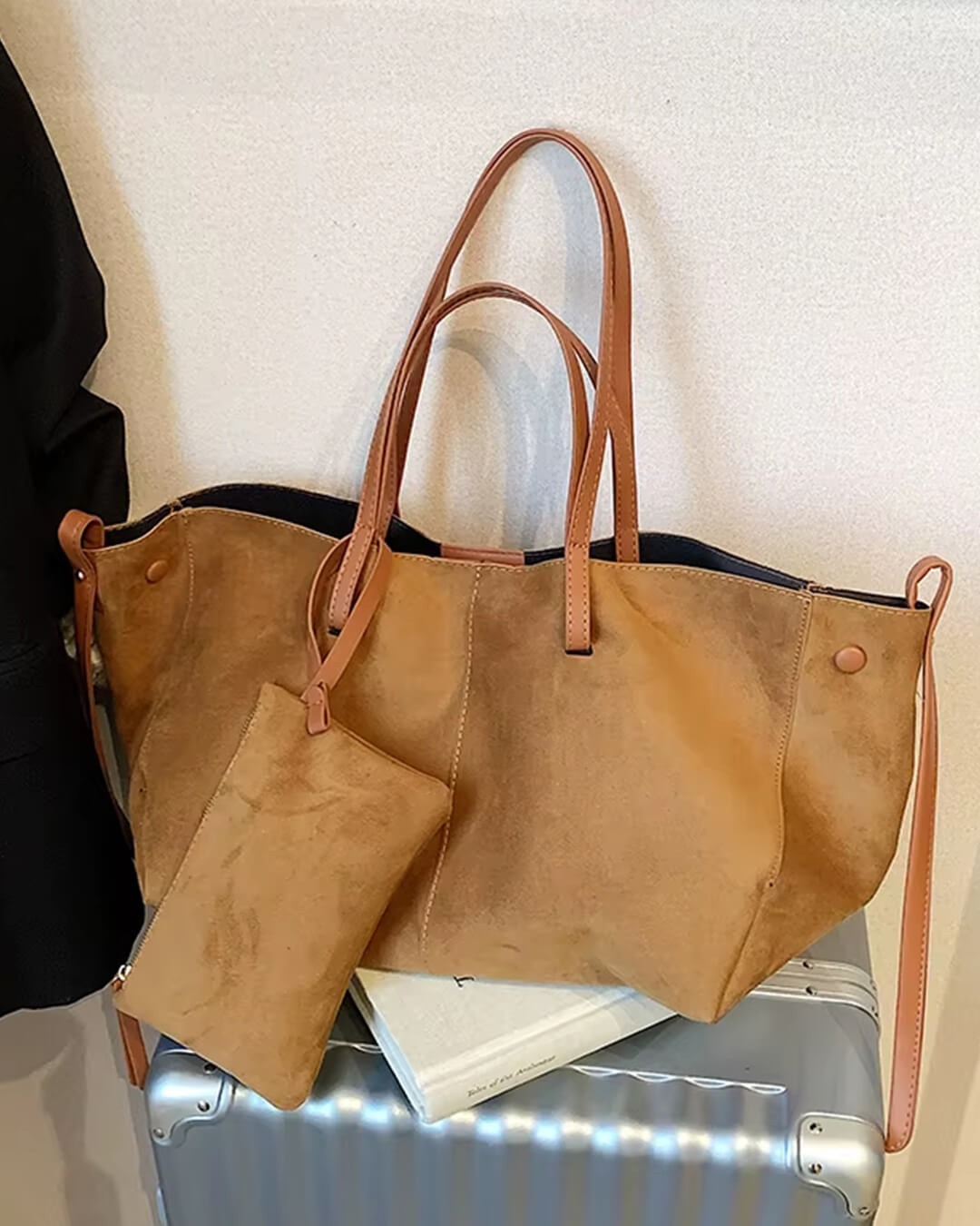 Olivia Suede Tote Bag