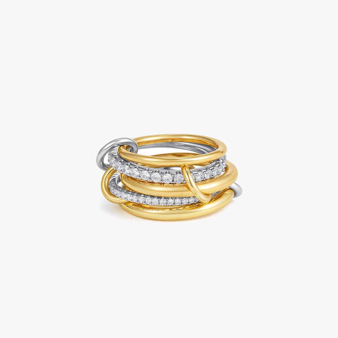 Ophelie Luxe Gemstone Five-Stack Ring