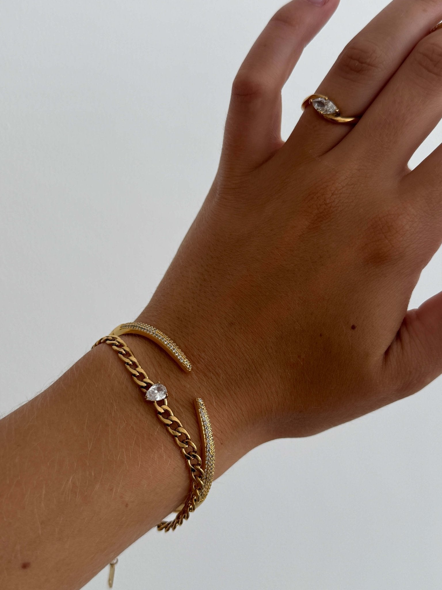 Serenity Gemstone Cuff Bracelet