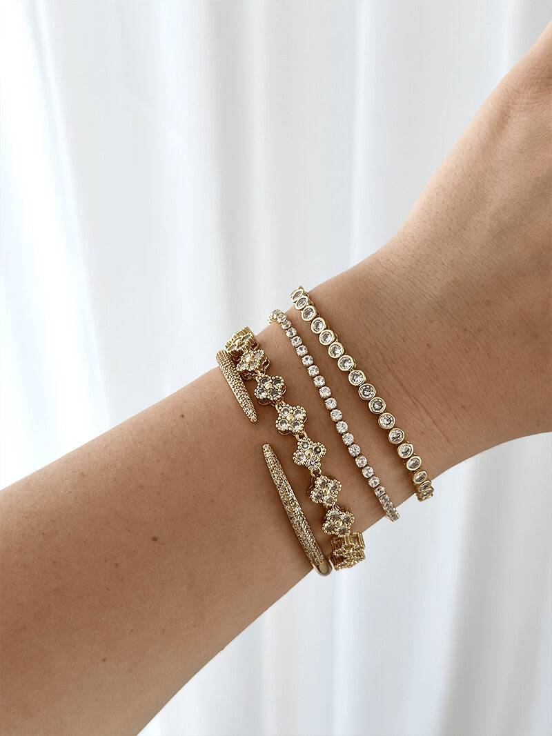 Serenity Gemstone Cuff Bracelet