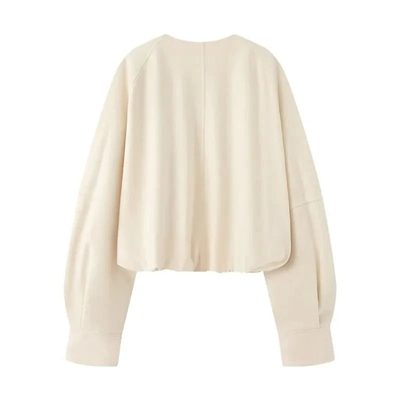 Sheena Button Vegan Leather Jacket