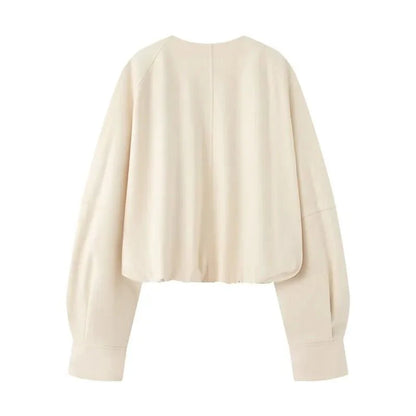 Sheena Button Vegan Leather Jacket