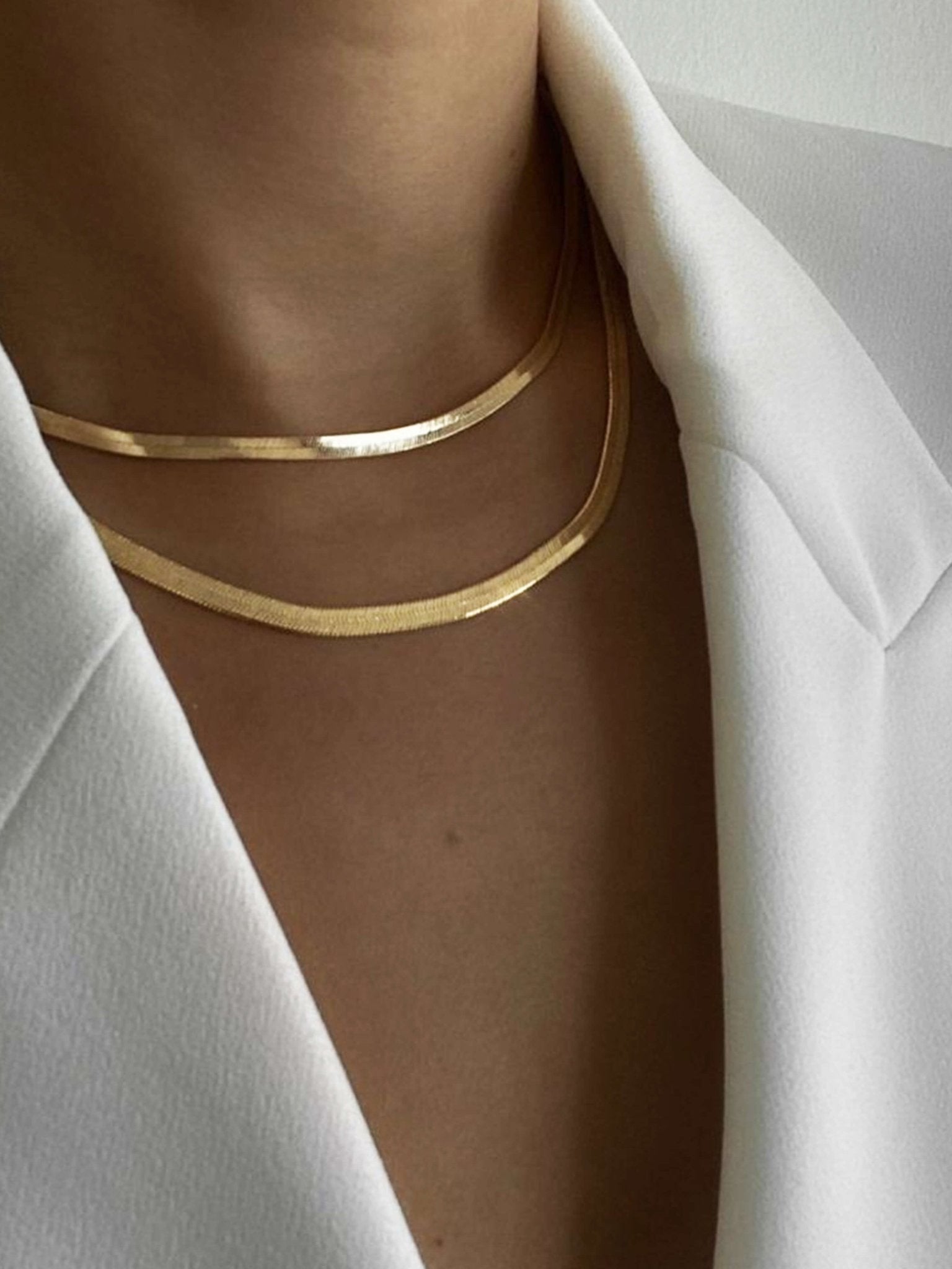 Sleek Flat Chain Necklace