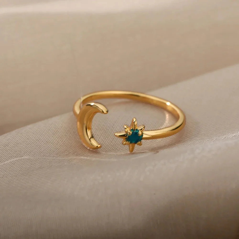 Sofia Moon and Star Ring