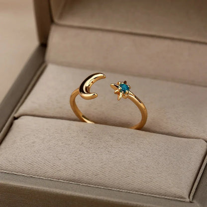 Sofia Moon and Star Ring
