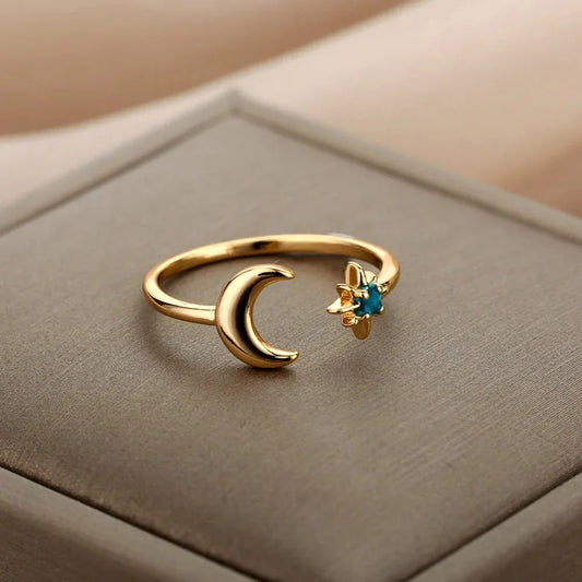 Sofia Moon and Star Ring