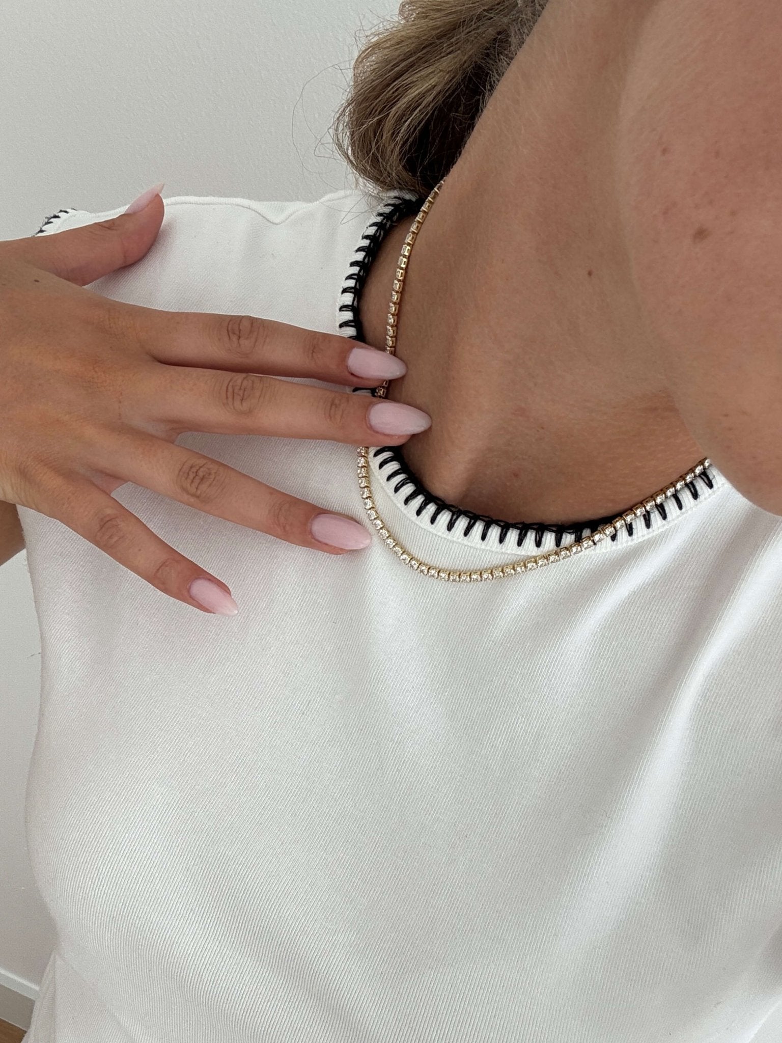 Zeya Zirconia Tennis Choker Necklace