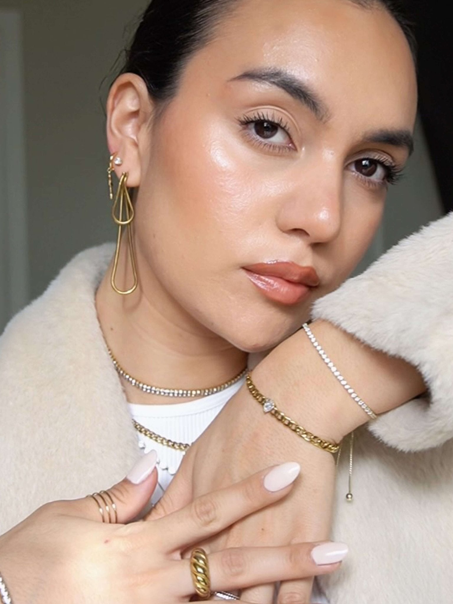 Xylia Pear Cut Zirconia Chain Bracelet