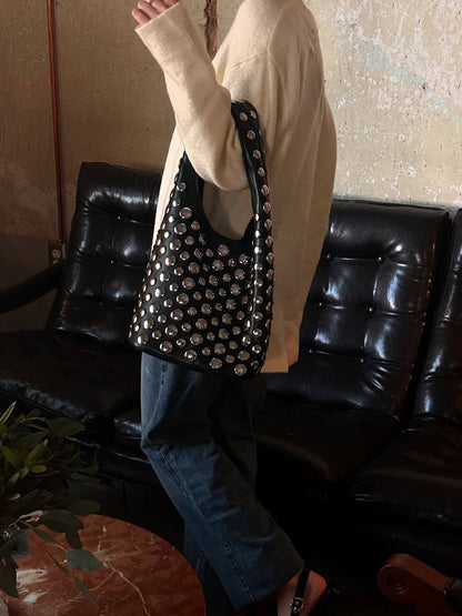 Zinnia Studded Bucket Bag